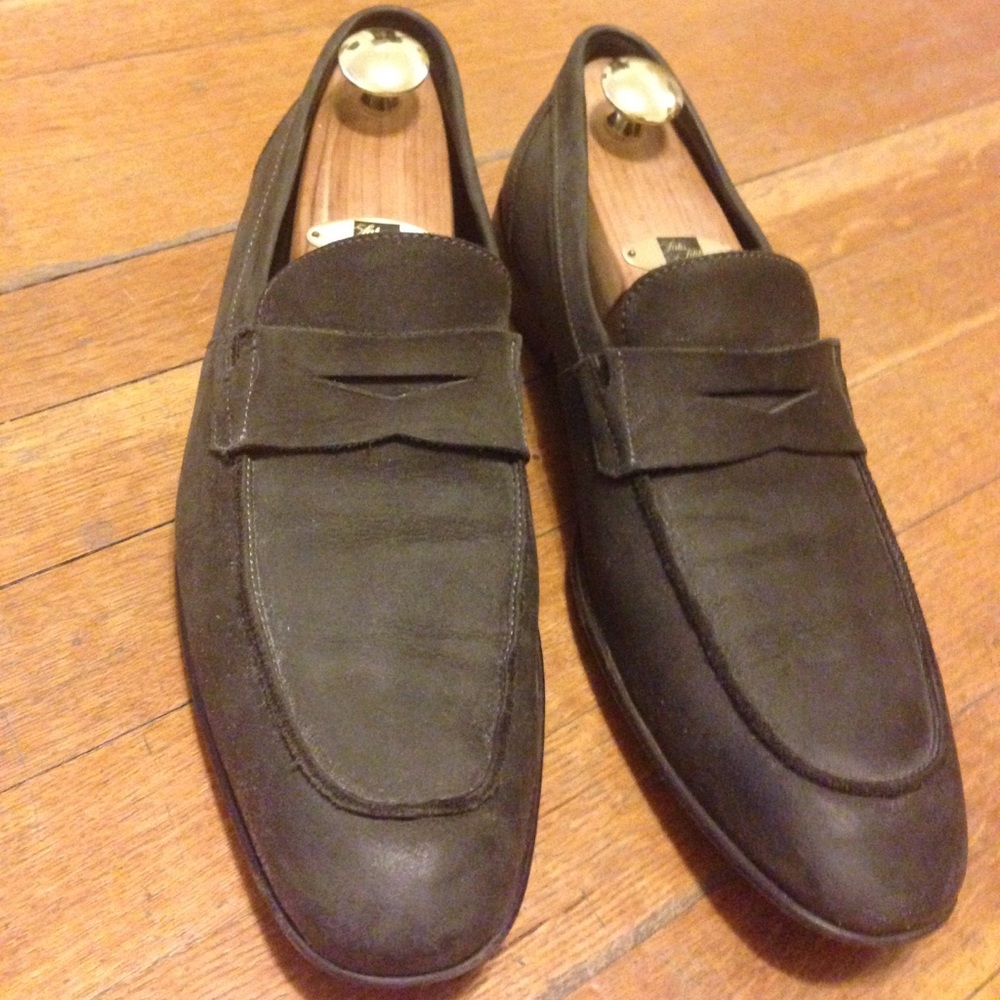 'Kenneth Cole' Slate Gray Textured Loafers 10.5